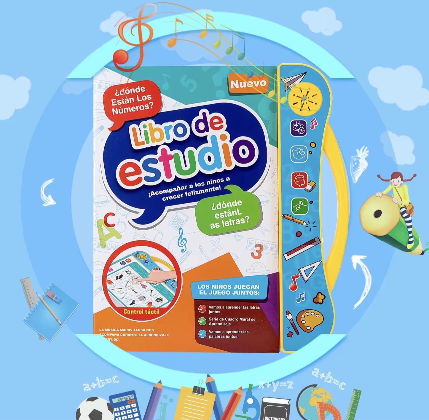 AlphaStart™- Libro De Estudio Didactico Con Sonido