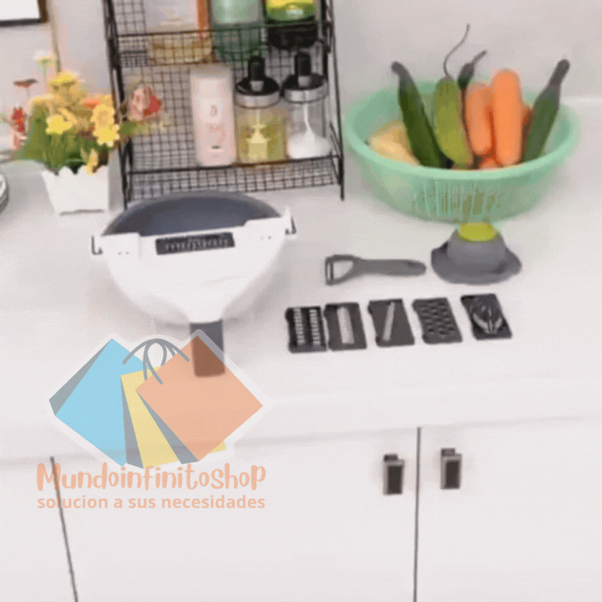 Cortador Multifuncional con Bol + Colado-MultiChop™ Cutter with Bowl & Strainer